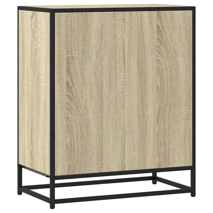 skab 62x35x76 cm konstrueret træ røget egetræsfarve