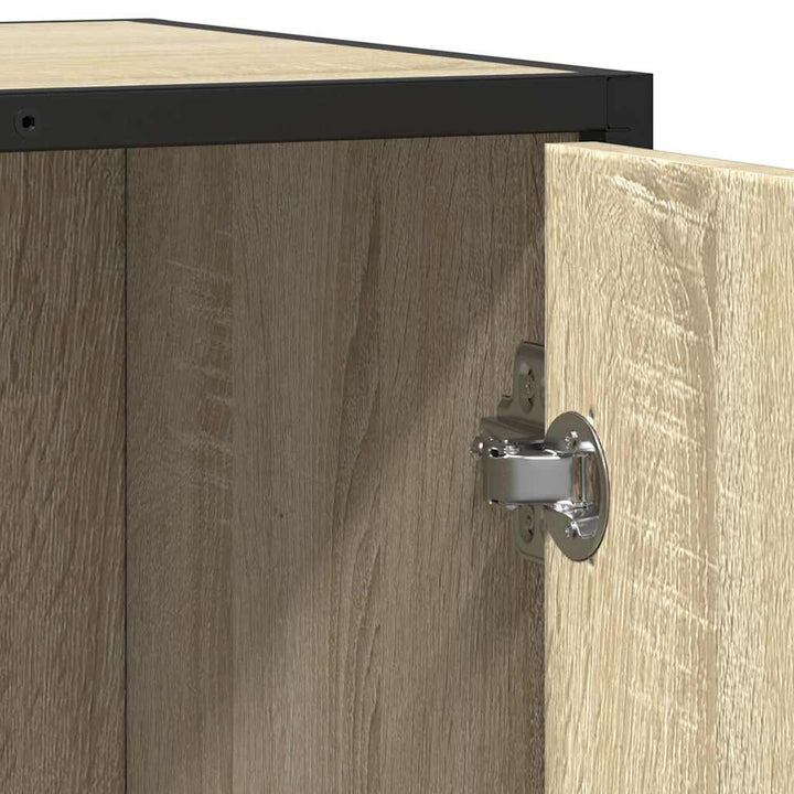 skab 62x35x76 cm konstrueret træ røget egetræsfarve