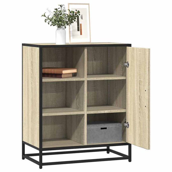 skab 62x35x76 cm konstrueret træ røget egetræsfarve