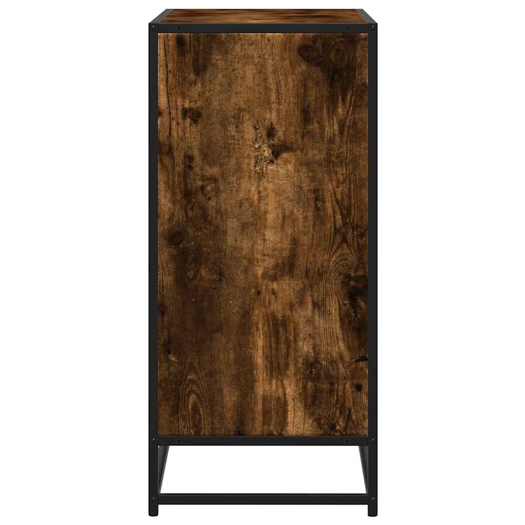 skænk 62x35x76 cm konstrueret træ røget egetræsfarve