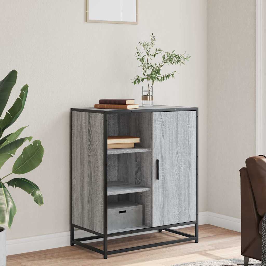 skænk 62x35x76 cm konstrueret træ grå sonoma-eg