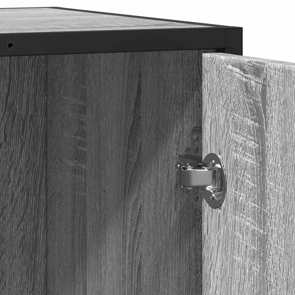 skænk 62x35x76 cm konstrueret træ grå sonoma-eg