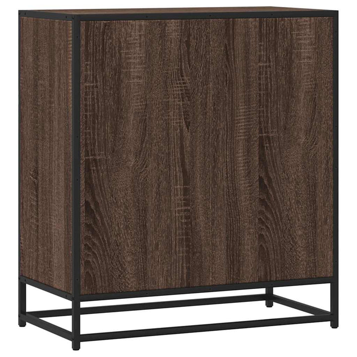 skuffeskab 68x35x76 cm konstrueret træ brun egetræsfarve