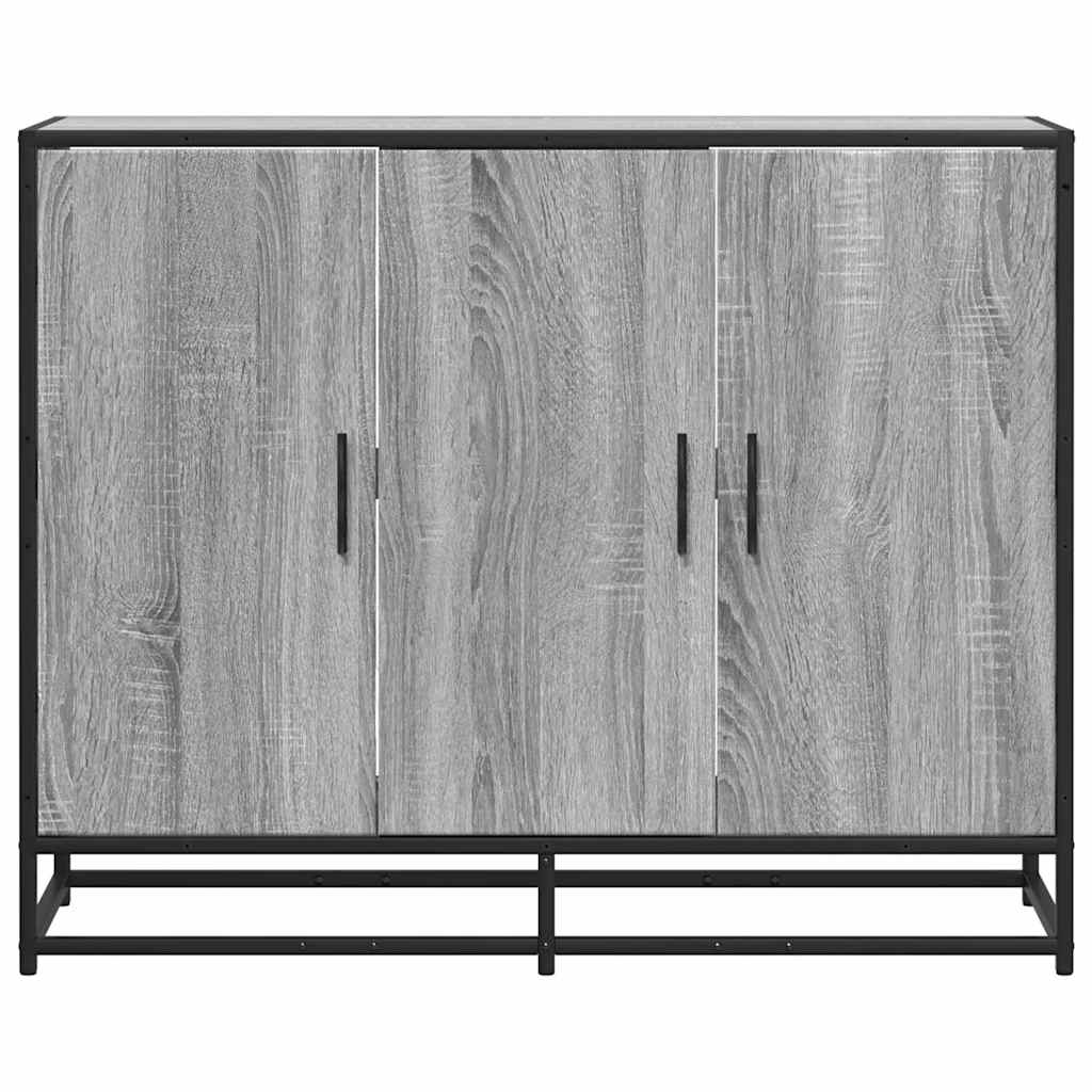 skænk 94x35x76 cm konstrueret træ grå sonoma-eg