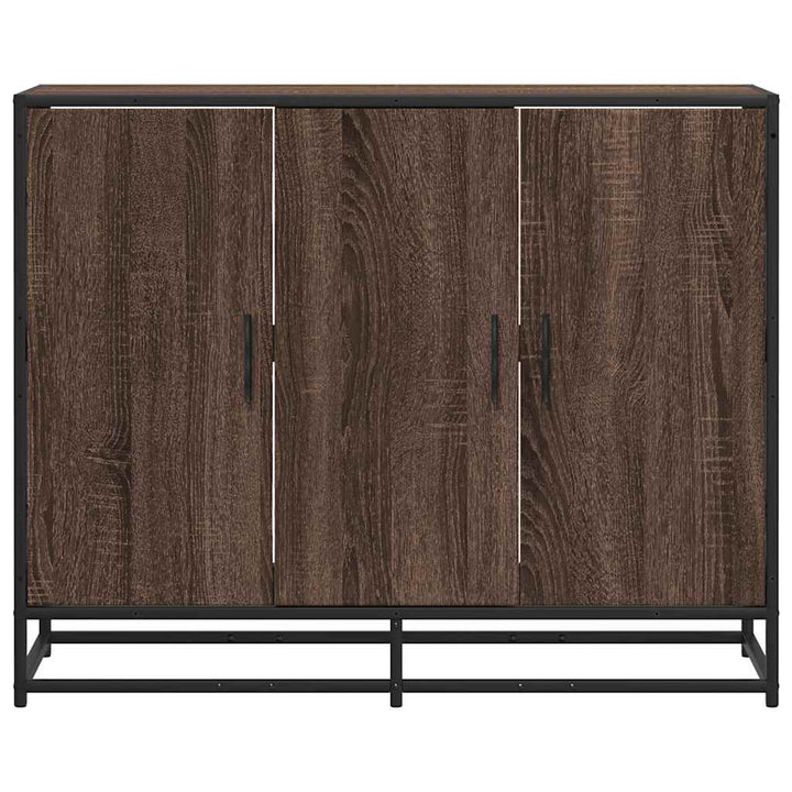 skab 94x35x76 cm konstrueret træ brun egetræsfarve