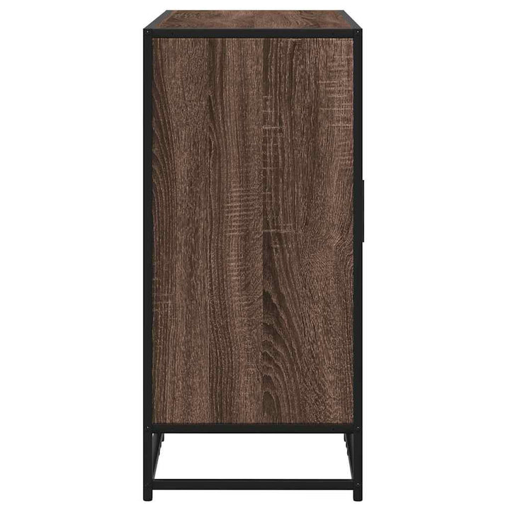 skab 94x35x76 cm konstrueret træ brun egetræsfarve