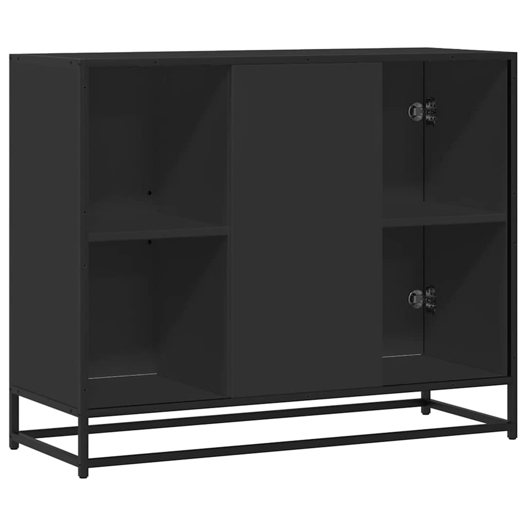 skænk 92x35x76 cm konstrueret træ sort