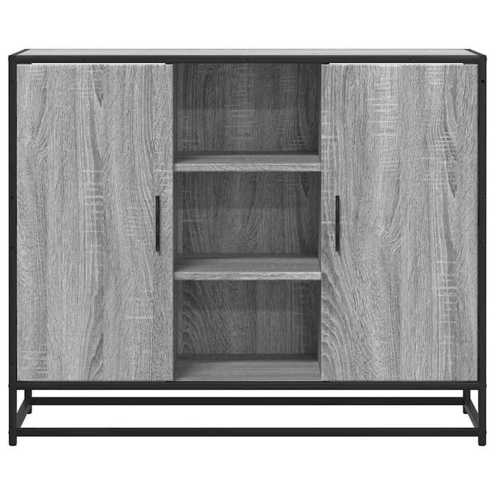 skænk 92x35x76 cm konstrueret træ grå sonoma-eg