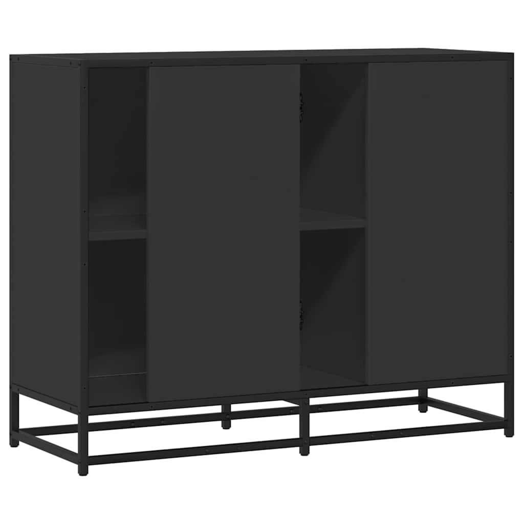 skænk 92x35x76 cm konstrueret træ sort
