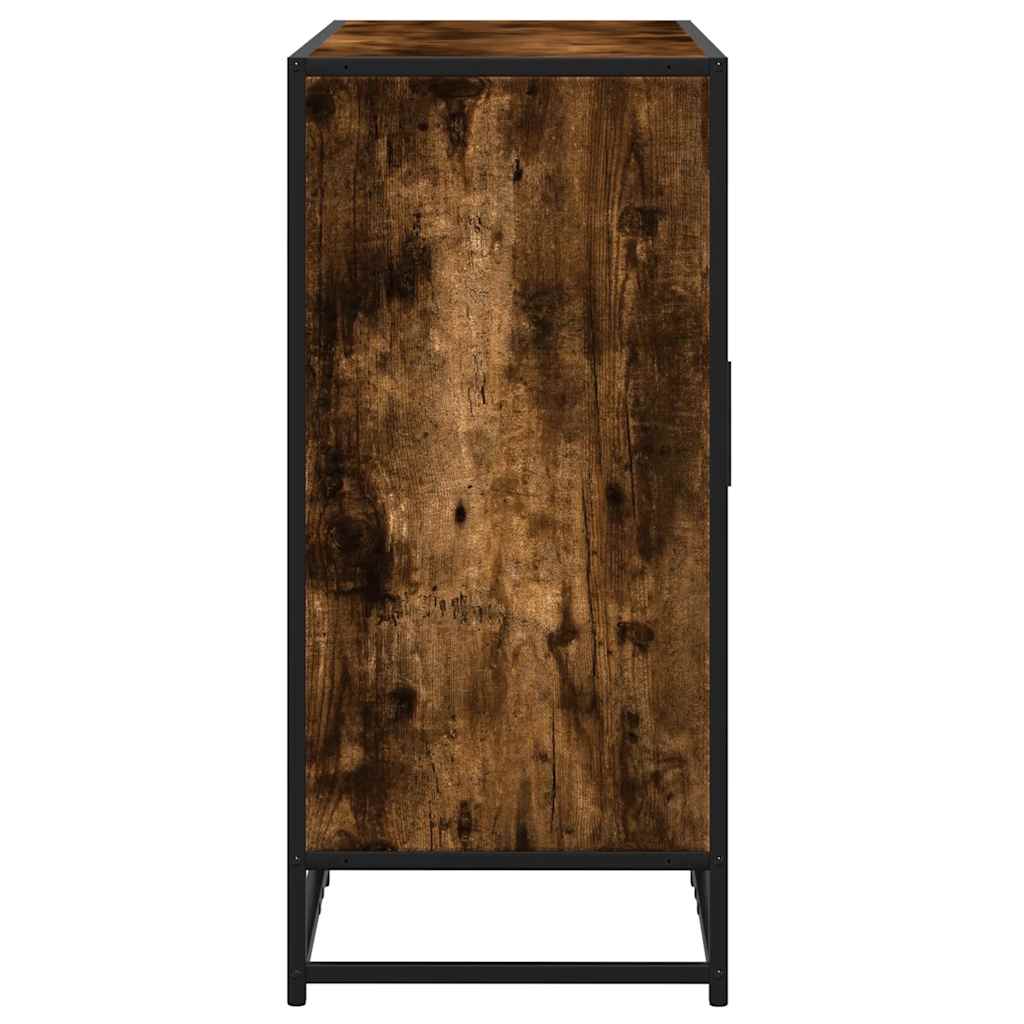 skænk 92x35x76 cm konstrueret træ røget egetræsfarve