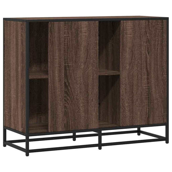 skænk 92x35x76 cm konstrueret træ brun egetræsfarve