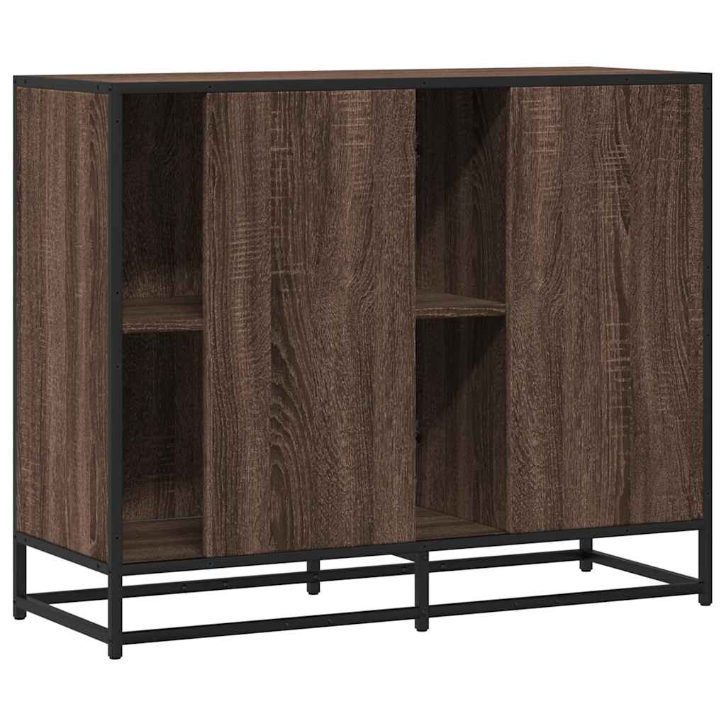 skænk 92x35x76 cm konstrueret træ brun egetræsfarve