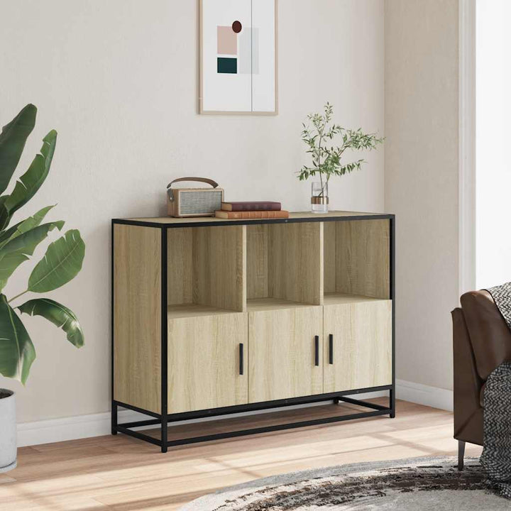 skænk 100x35x76 cm konstrueret træ sonoma-eg