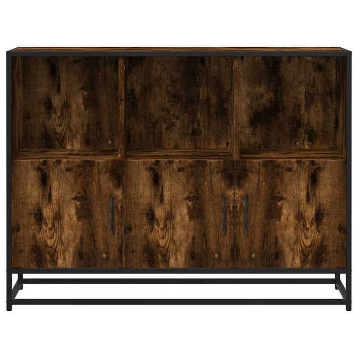 skænk 100x35x76 cm konstrueret træ røget egetræsfarve