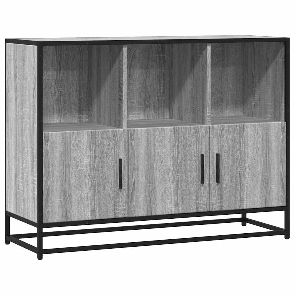 skænk 100x35x76 cm konstrueret træ grå sonoma-eg