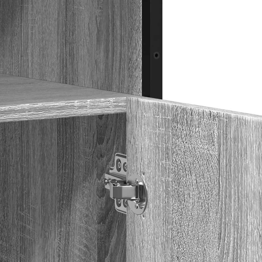 skænk 100x35x76 cm konstrueret træ grå sonoma-eg