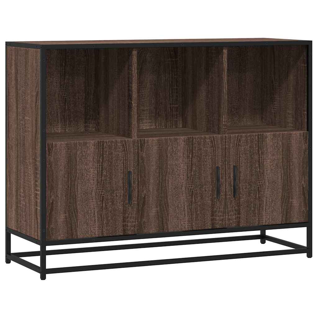 skænk 100x35x76 cm konstrueret træ brun egetræsfarve