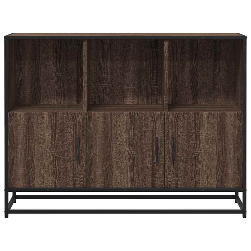 skænk 100x35x76 cm konstrueret træ brun egetræsfarve