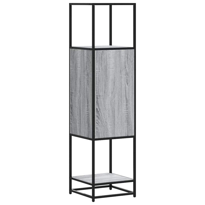 skab 35,5x35x139 cm konstrueret træ grå sonoma-eg og metal
