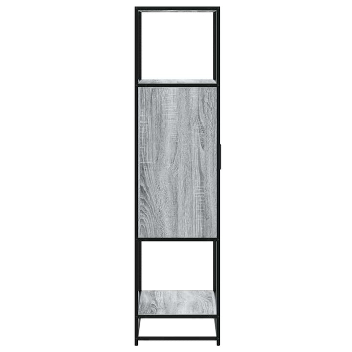 skab 68x35x139 cm konstrueret træ grå sonoma-eg og metal