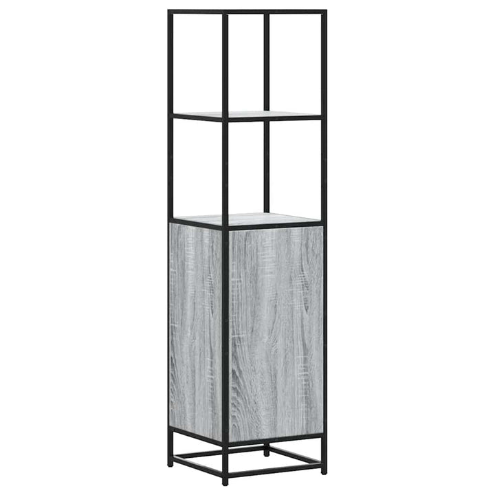 skab 35,5x35x139 cm konstrueret træ grå sonoma-eg og metal