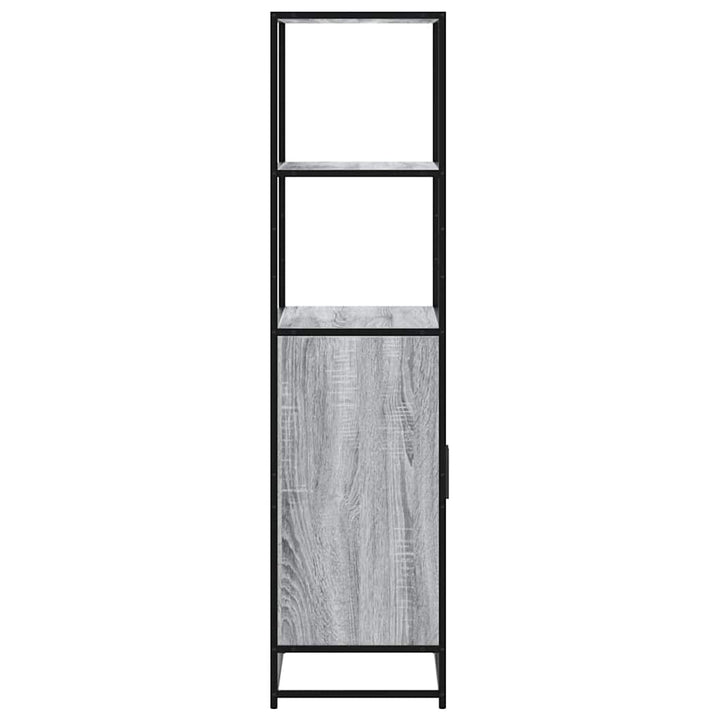 skab 68x35x139 cm konstrueret træ grå sonoma-eg og metal