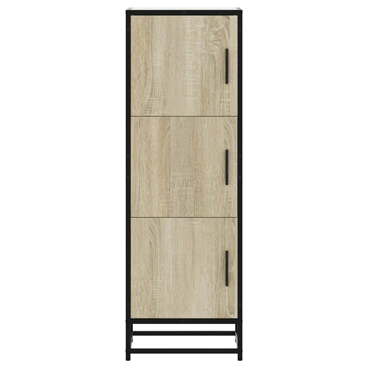 skab sonoma-eg 35,5x35x106,5 cm konstrueret træ og metal