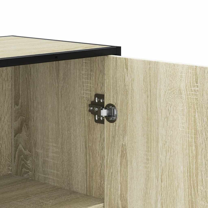 skab sonoma-eg 35,5x35x106,5 cm konstrueret træ og metal