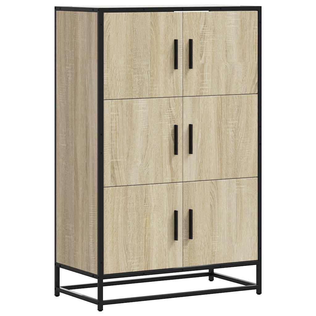 skab 68x35x106,5 cm konstrueret træ og metal sonoma-eg