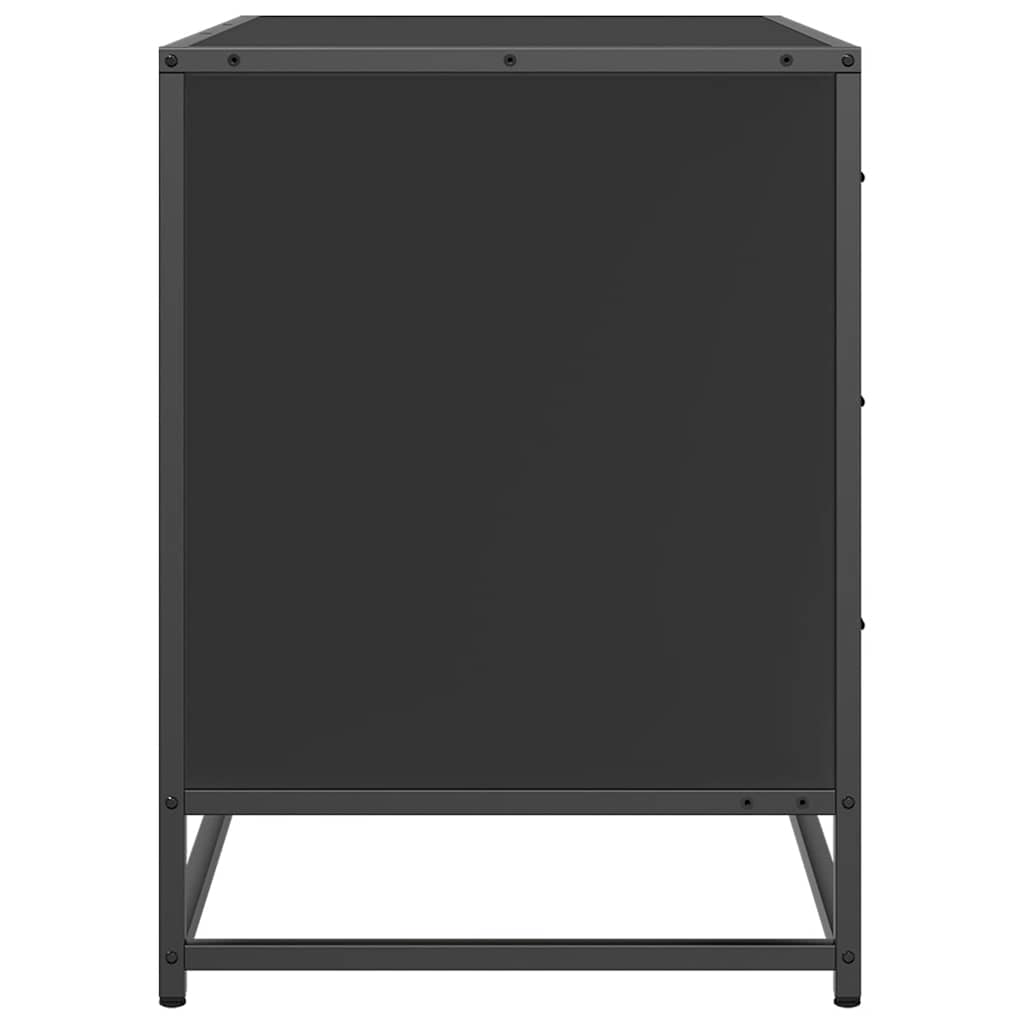 skuffeskab 70x41x56 cm konstrueret træ sort