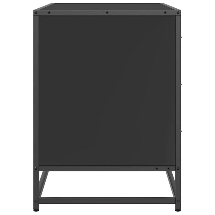skuffeskab 70x41x56 cm konstrueret træ sort