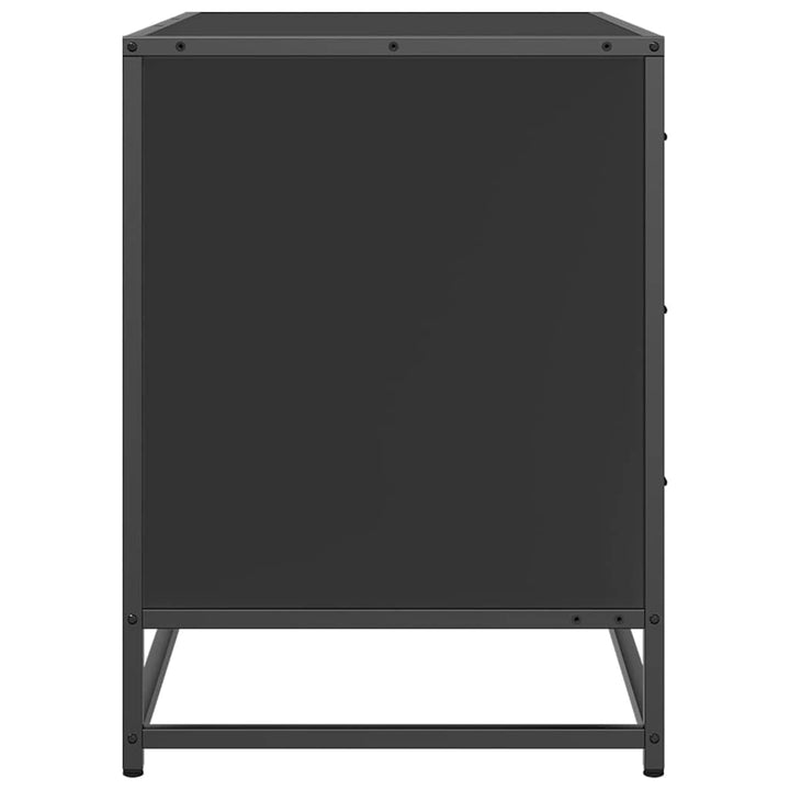 skuffeskab 70x41x56 cm konstrueret træ sort