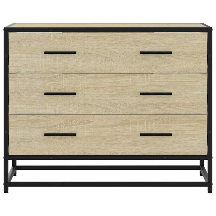 skuffeskab 70x41x56 cm konstrueret træ sonoma-egetræsfarvet