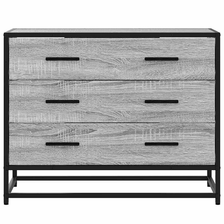 kommode 70x41x56 cm konstrueret træ grå sonoma-eg