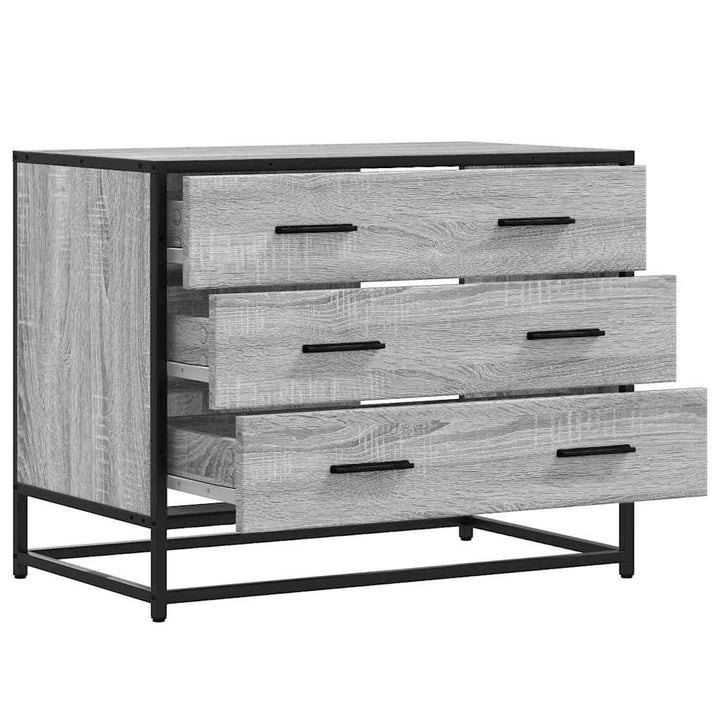 kommode 70x41x56 cm konstrueret træ grå sonoma-eg
