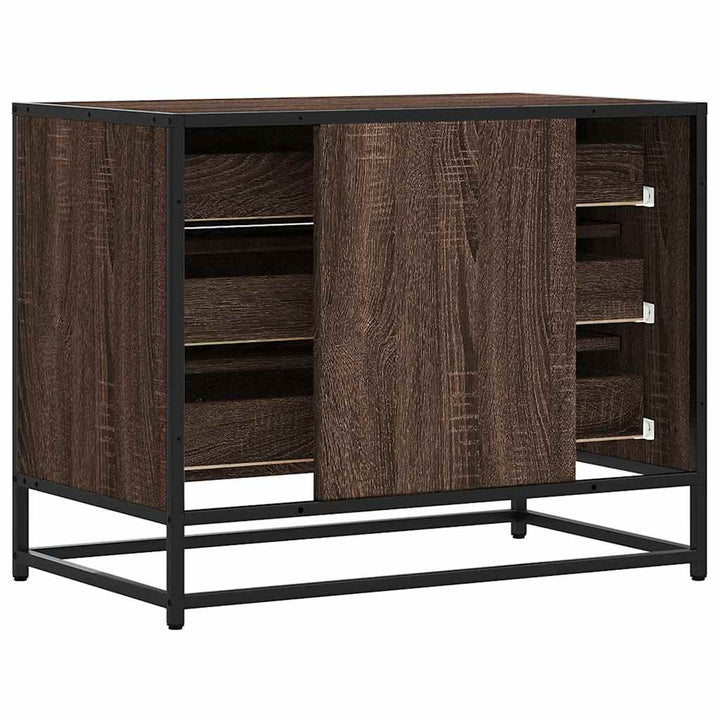 kommode 70x41x56 cm konstrueret træ brun egetræsfarve
