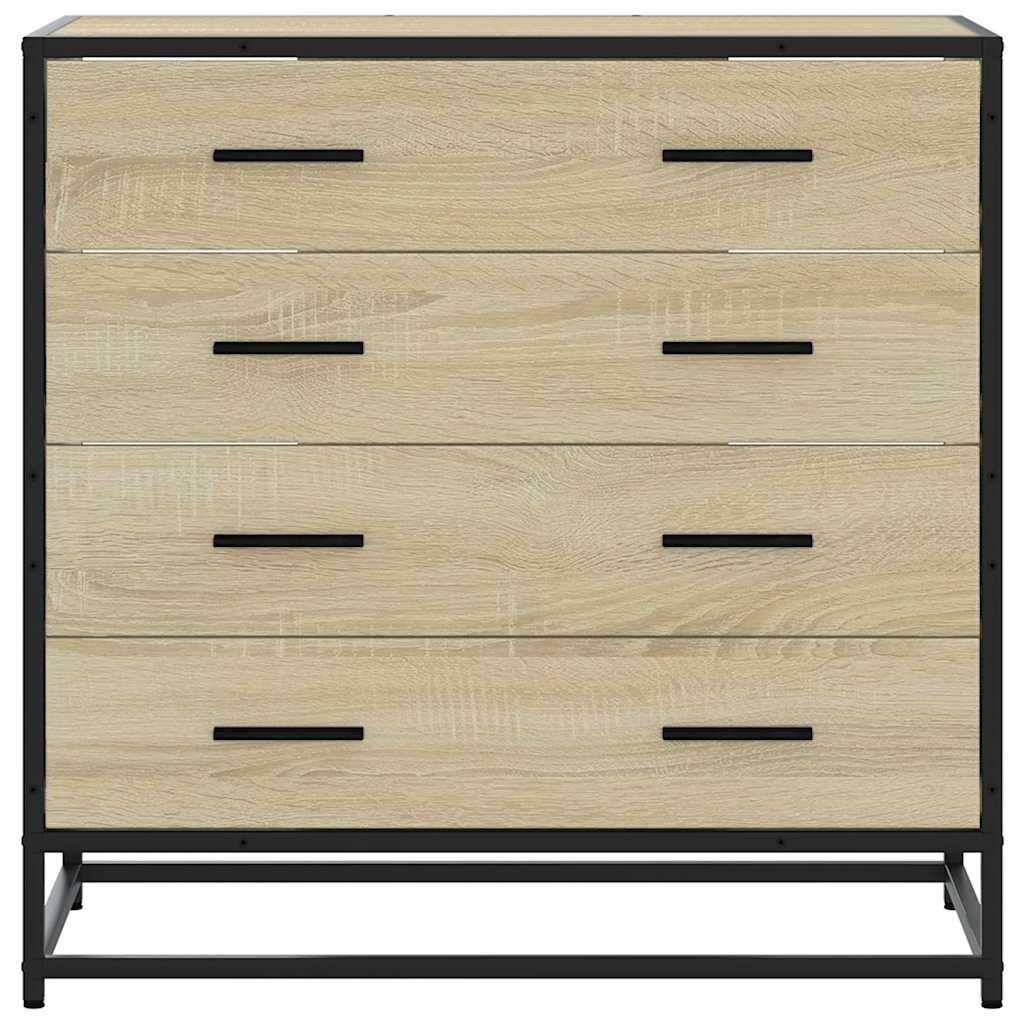 skuffeskab 70x41x70 cm konstrueret træ sonoma-egetræsfarvet