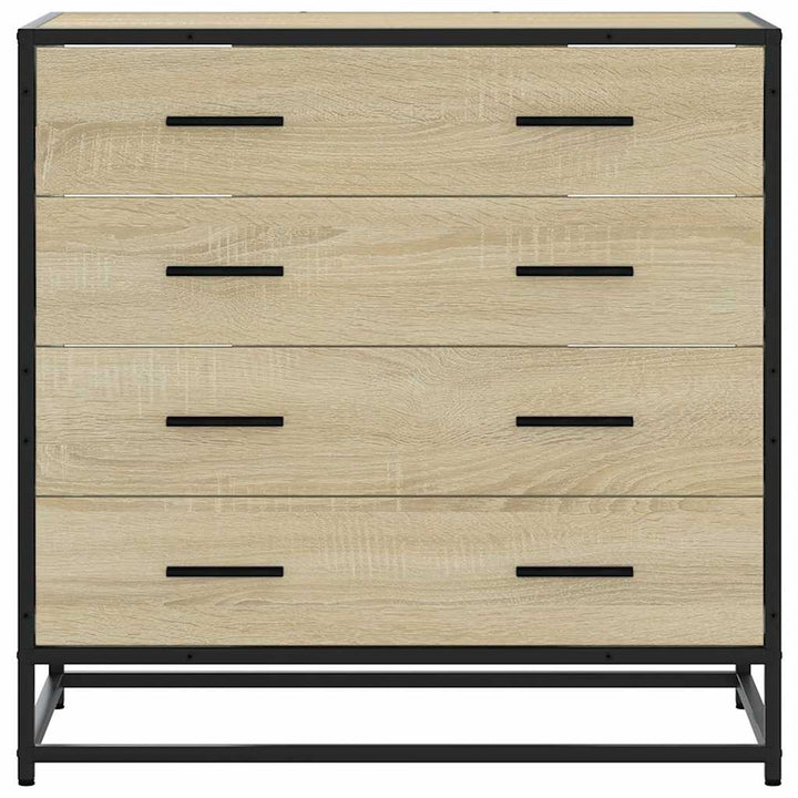 skuffeskab 70x41x70 cm konstrueret træ sonoma-egetræsfarvet