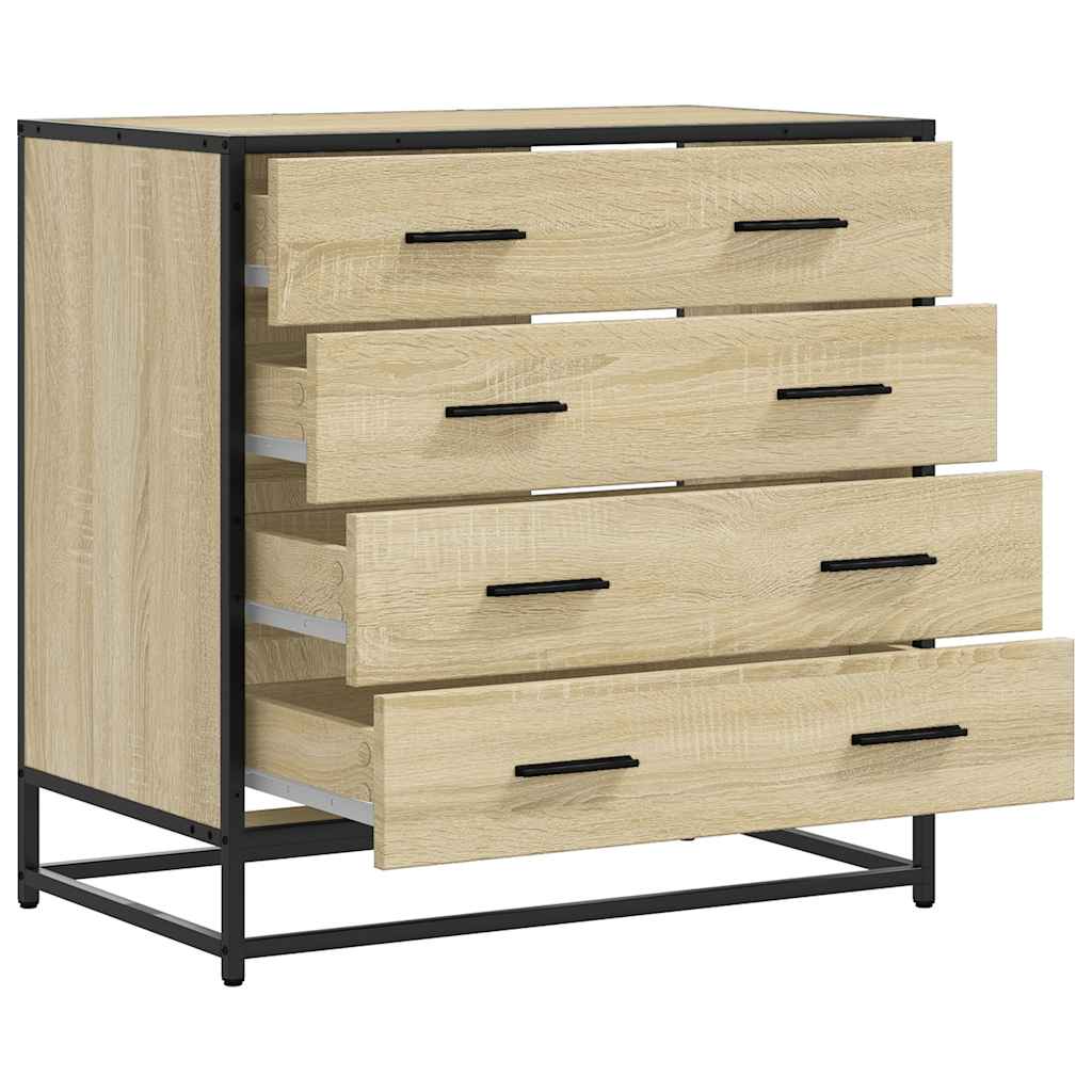 skuffeskab 70x41x70 cm konstrueret træ sonoma-egetræsfarvet