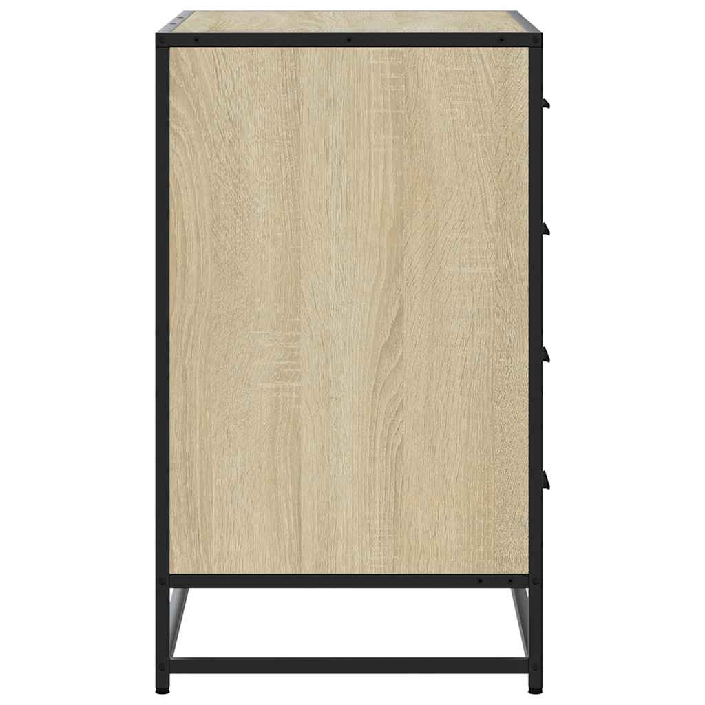 skuffeskab 70x41x70 cm konstrueret træ sonoma-egetræsfarvet