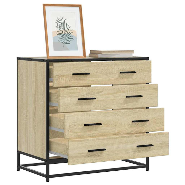 skuffeskab 70x41x70 cm konstrueret træ sonoma-egetræsfarvet