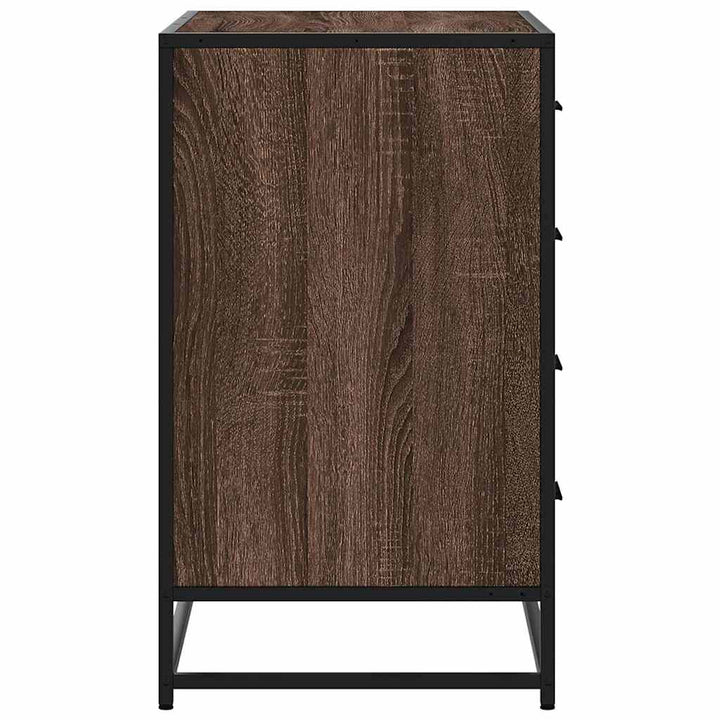 kommode 70x41x70 cm konstrueret træ brun egetræsfarve