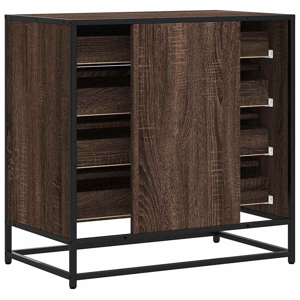 kommode 70x41x70 cm konstrueret træ brun egetræsfarve