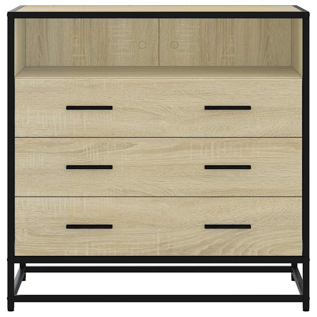skuffeskab 70x41x70 cm konstrueret træ sonoma-egetræsfarvet