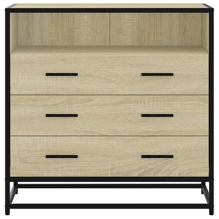 skuffeskab 70x41x70 cm konstrueret træ sonoma-egetræsfarvet