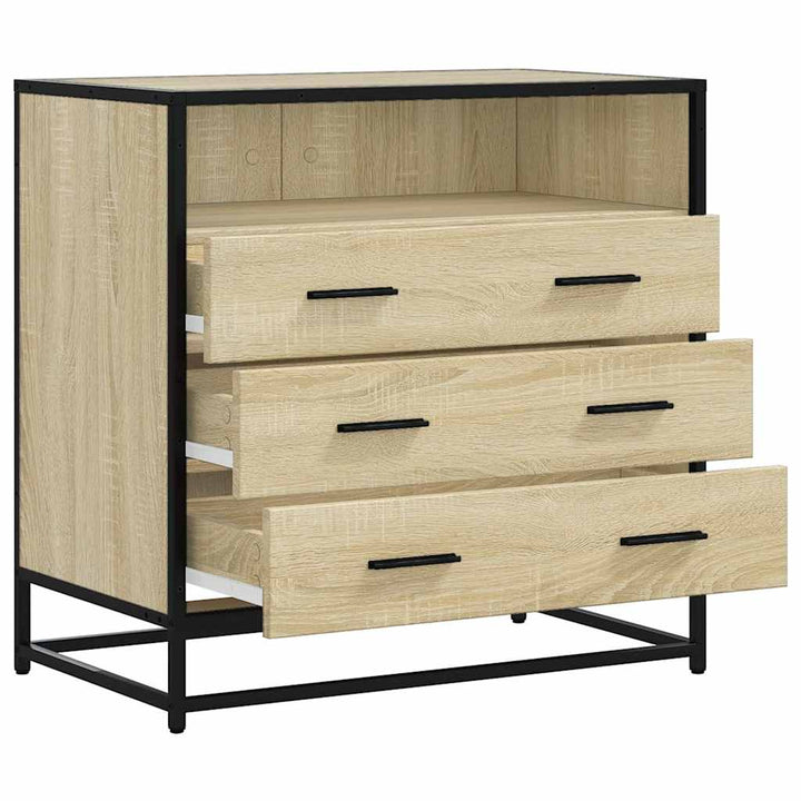 skuffeskab 70x41x70 cm konstrueret træ sonoma-egetræsfarvet
