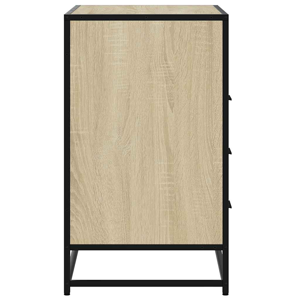 skuffeskab 70x41x70 cm konstrueret træ sonoma-egetræsfarvet