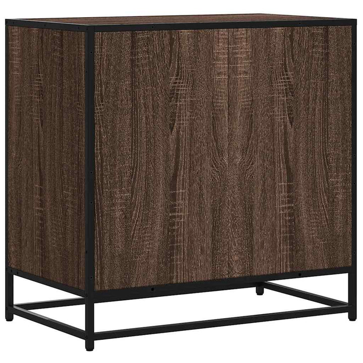 kommode 70x41x70 cm konstrueret træ brun egetræsfarve