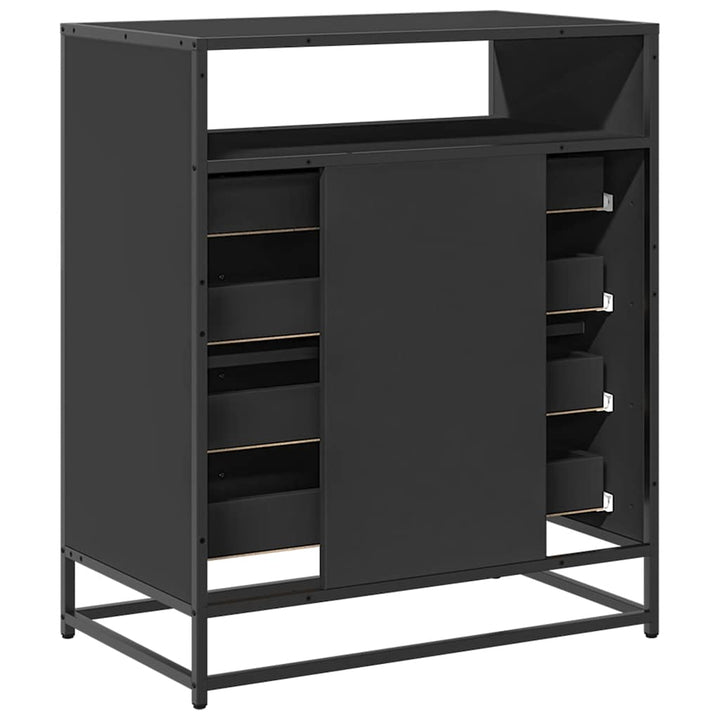 skuffeskab 70x41x83,5 cm konstrueret træ sort