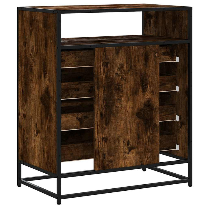 kommode 70x41x83,5 cm konstrueret træ røget egetræsfarve